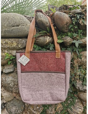 Sac grande pochette / mauve - bordeaux