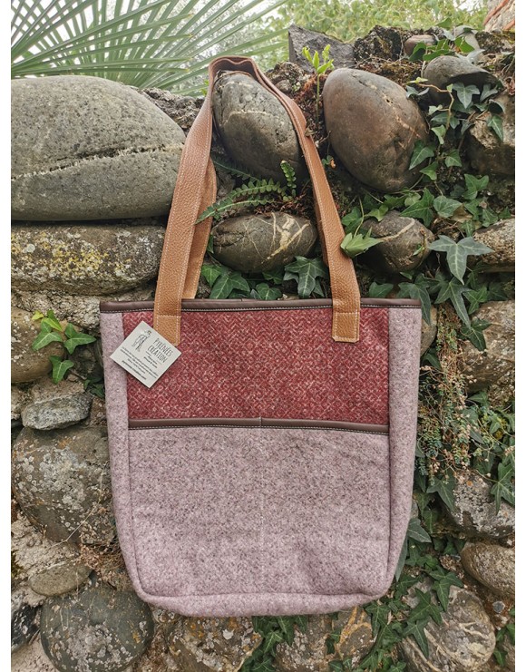 Sac grande pochette / mauve - bordeaux