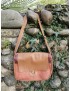 Sac besace rectangle / orange - bordeaux