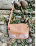 Sac besace rectangle / mauve - orange