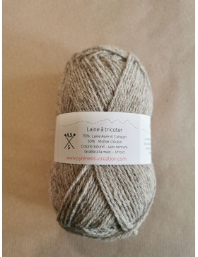 Laine ( et mohair) à tricoter x 1 / gris clair