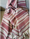 Grand plaid EPAIS - MOTIFS RAYE / raisin - sépia
