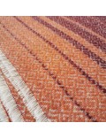Petit plaid LEGER RAYE / raisin - citrouille