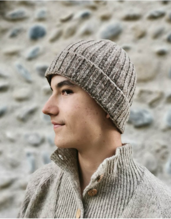 Bonnet brun chiné / Toutes tailles