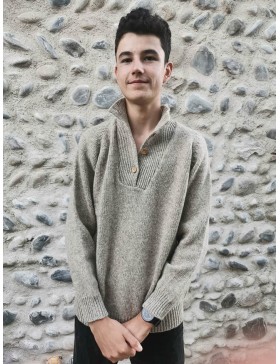 Pull col V chiné / mixte H/F