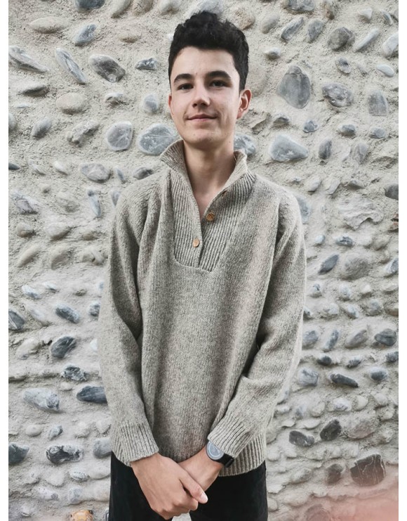 Pull col V chiné / mixte H/F