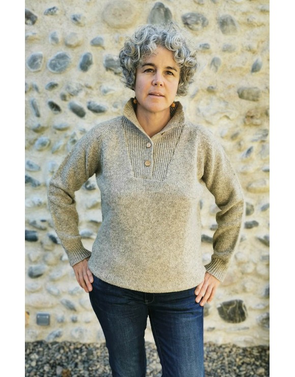 Pull col V chiné / mixte H/F