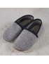 LES CHAUSSONS - Tissu gris naturel