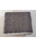 Petit plaid - FAUX UNI - noir du Velay
