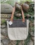 Sac grande pochette / ecru - noir